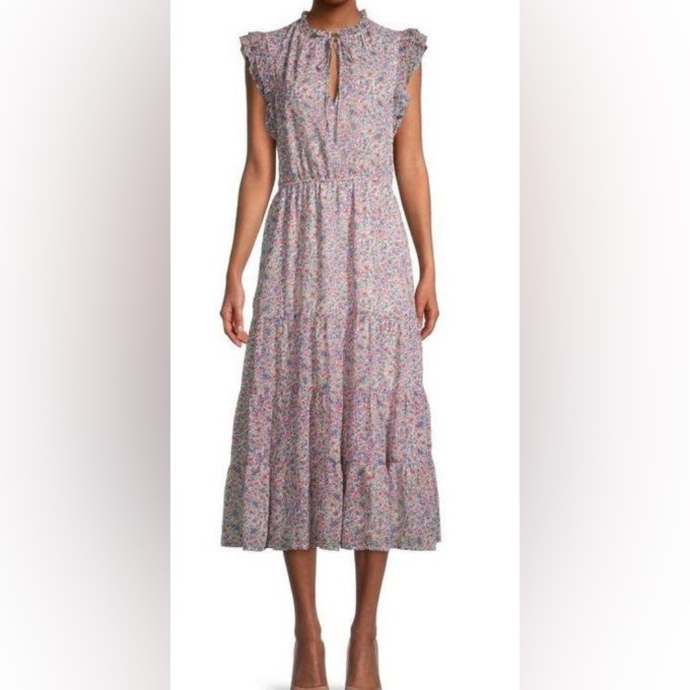 BB Dakota Canyon Moon Tiered Dress Small